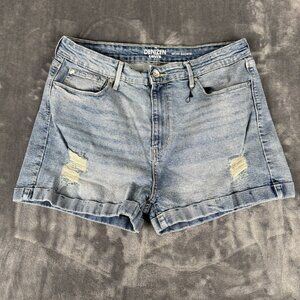DENIZEN From Levi’s MOM SHORTS Size 15 W32 Distressed Denim Cuffed Juniors Women